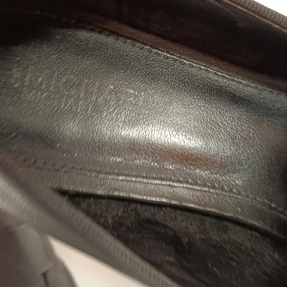 Michael Kors Rory Lion Head  Genuine Leather Loafer Black w Gold Size 7.5M
